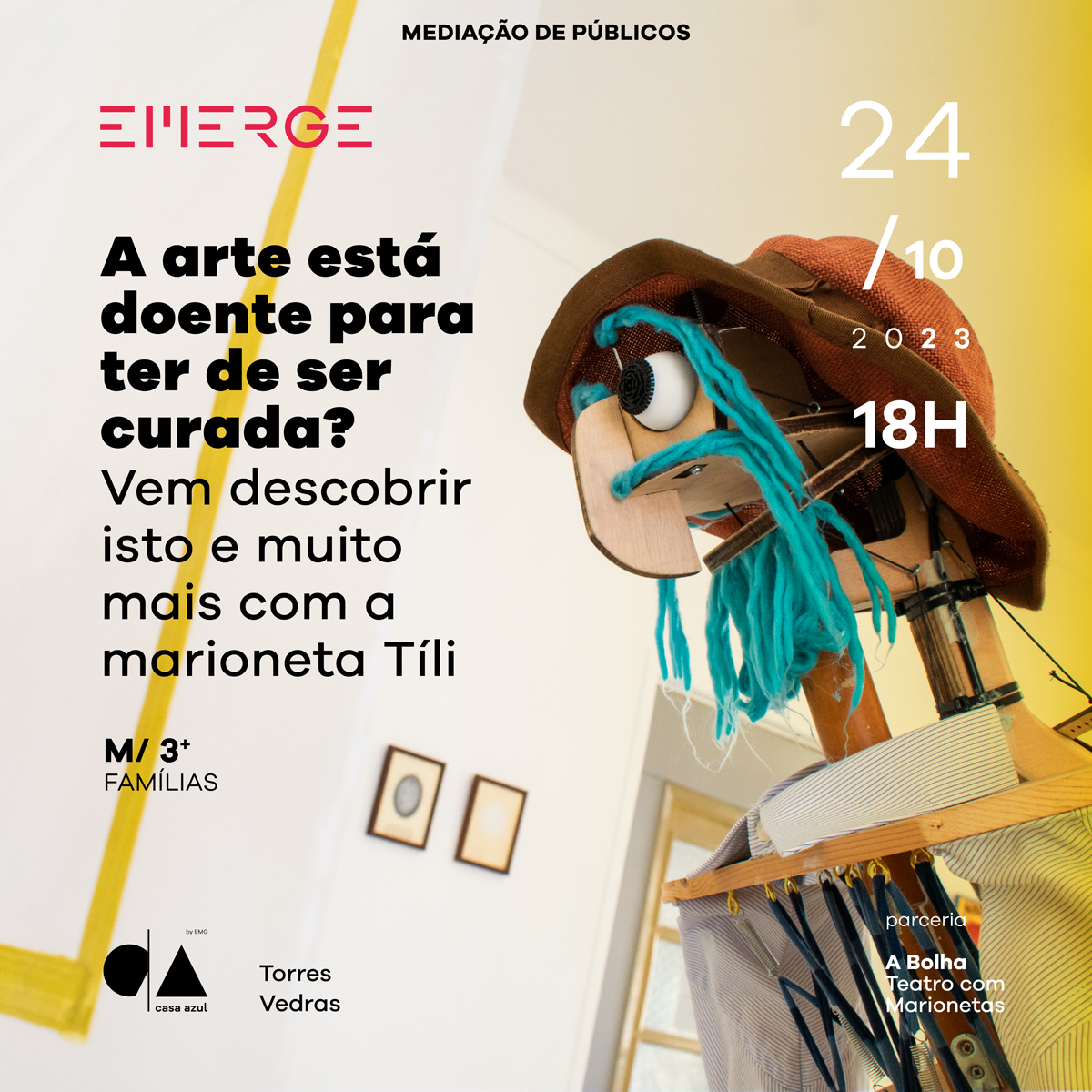 A arte está doente para ter de ser curada? / Atividade para Famílias com a marioneta Tíli!